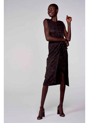 Robe mi-longue noir ASTRID BLACK LABEL femme