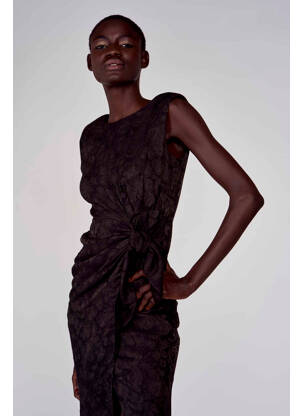 Robe mi-longue noir ASTRID BLACK LABEL femme