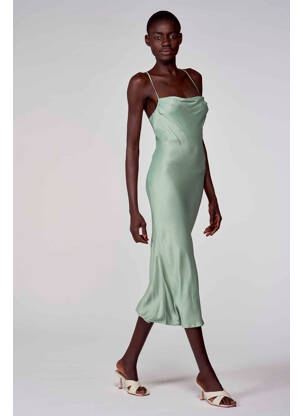 Robe mi-longue vert ASTRID BLACK LABEL femme