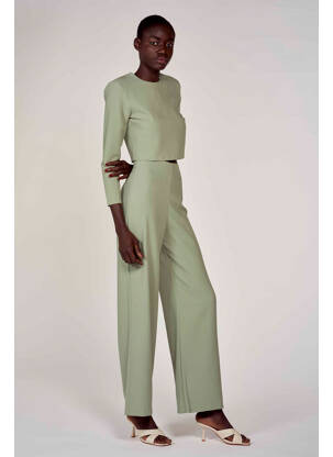 Pantalon droit vert ASTRID BLACK LABEL femme
