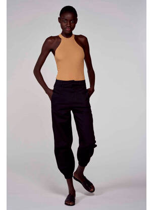 Pantalon cargo noir ASTRID BLACK LABEL femme