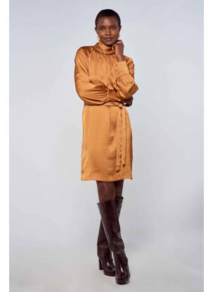 Robe courte marron ASTRID BLACK LABEL femme