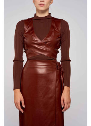 Chemisier marron ASTRID BLACK LABEL femme