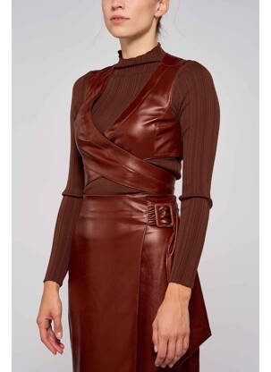 Chemisier marron ASTRID BLACK LABEL femme