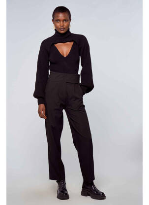 Pantalon chino noir ASTRID BLACK LABEL femme