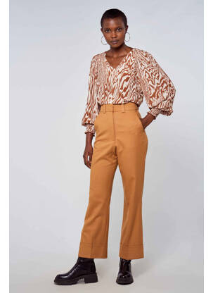 Pantalon large marron ASTRID BLACK LABEL femme