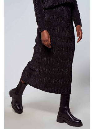 Jupe mi-longue noir ASTRID BLACK LABEL femme