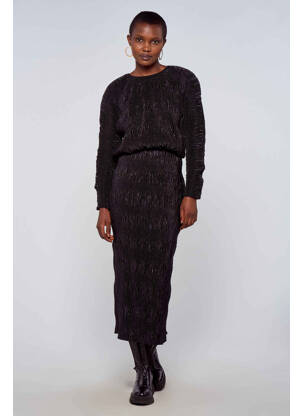 Jupe mi-longue noir ASTRID BLACK LABEL femme