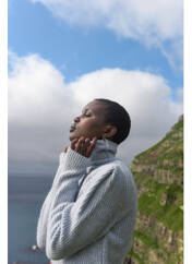 Pull col roulé bleu ASTRID BLACK LABEL pour femme seconde vue