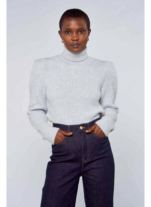 Pull col roulé bleu ASTRID BLACK LABEL femme