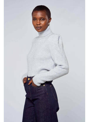Pull col roulé bleu ASTRID BLACK LABEL femme