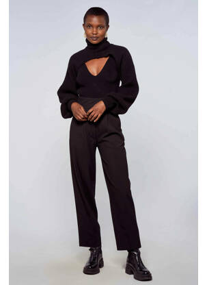 Pull col roulé noir ASTRID BLACK LABEL femme