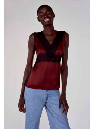 Chemisier rouge ASTRID BLACK LABEL femme