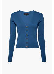 Gilet manches longues bleu ASTRID BLACK LABEL pour femme seconde vue
