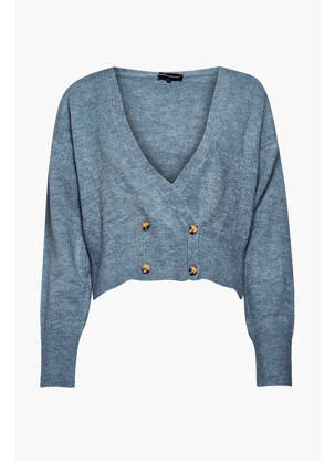 Gilet manches longues bleu ASTRID BLACK LABEL femme