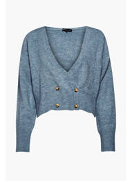 Gilet manches longues bleu ASTRID BLACK LABEL femme