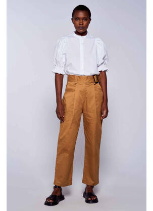 Pantalon chino marron ASTRID BLACK LABEL femme