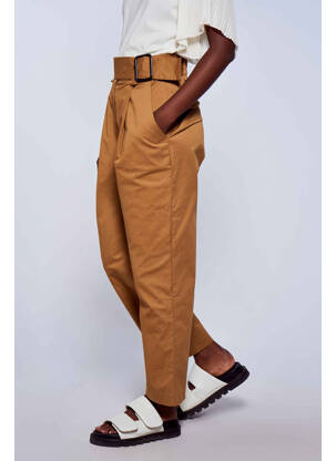 Pantalon chino marron ASTRID BLACK LABEL femme