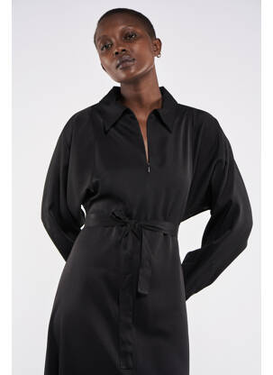 Robe mi-longue noir ASTRID BLACK LABEL femme