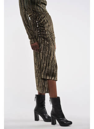 Jupe mi-longue vert ASTRID BLACK LABEL femme