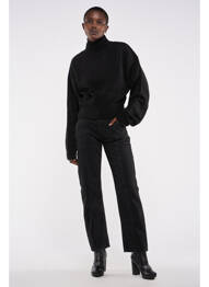 Jeans coupe droite noir ASTRID BLACK LABEL femme