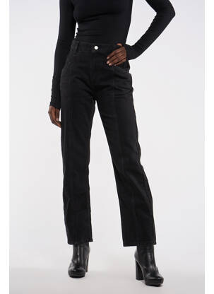 Jeans coupe droite noir ASTRID BLACK LABEL femme