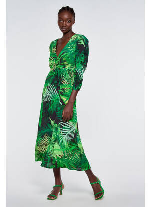 Robe longue vert ASTRID BLACK LABEL pour femme