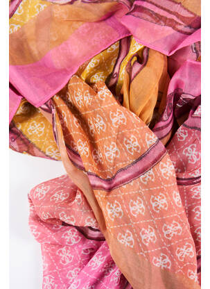 Foulard rose GUESS femme