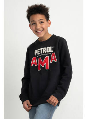 Sweat-shirt noir PETROL INDUSTRIES pour garçon