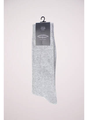 Chaussettes gris BRUCE & BUTLER  homme