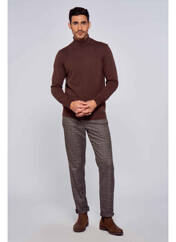 Pull col roulé marron BRUCE & BUTLER  pour homme seconde vue