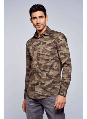 Chemise manches longues vert BRUCE & BUTLER  homme