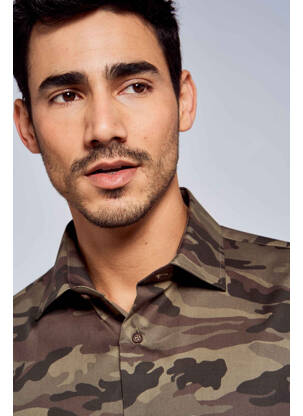 Chemise manches longues vert BRUCE & BUTLER  homme