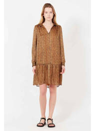 Robe courte marron IKKS femme