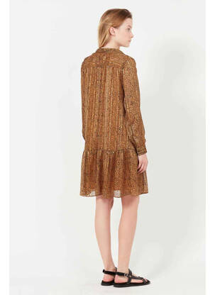 Robe courte marron IKKS femme