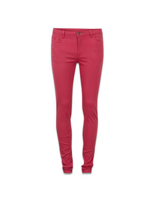 Jeans coupe slim rouge VILA femme