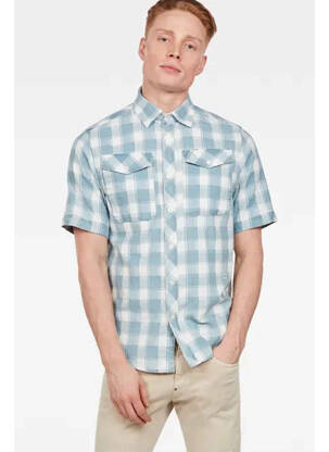 Chemise manches courtes bleu G STAR homme