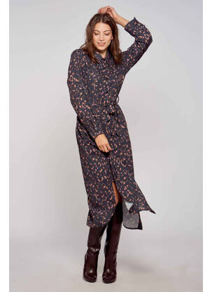Robe longue bleu BELLITA femme