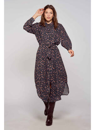 Robe longue bleu BELLITA femme