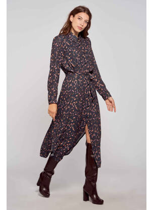 Robe longue bleu BELLITA femme