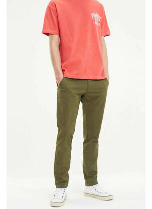 Pantalon chino vert TOMMY HILFIGER homme