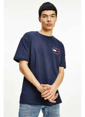 T-shirt bleu TOMMY HILFIGER pour homme seconde vue