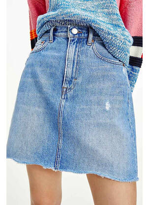 Jupe courte bleu TOMMY HILFIGER femme