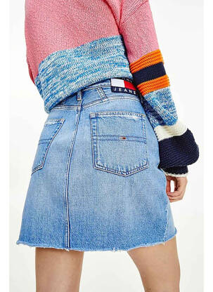 Jupe courte bleu TOMMY HILFIGER femme