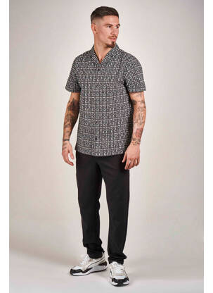 Chemise manches courtes noir DYJCODE BY DENNIS PRAET  homme