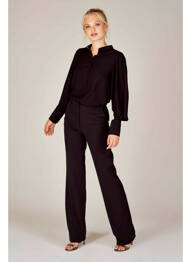 Pantalon droit noir DEUX. BY ELINE DE MUNCK femme