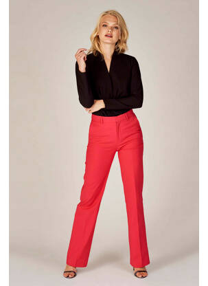 Pantalon droit rose DEUX. BY ELINE DE MUNCK femme