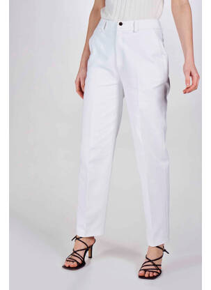 Pantalon droit blanc DEUX. BY ELINE DE MUNCK femme