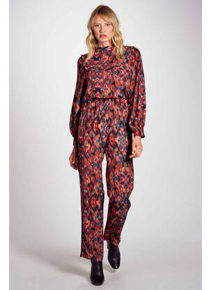 Pantalon droit rouge DEUX. BY ELINE DE MUNCK pour femme