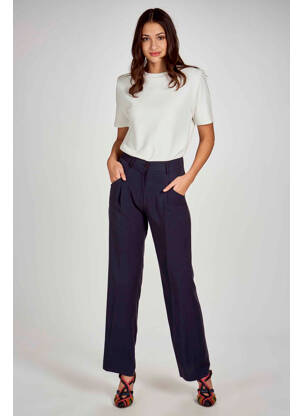 Pantalon droit bleu DEUX. BY ELINE DE MUNCK femme